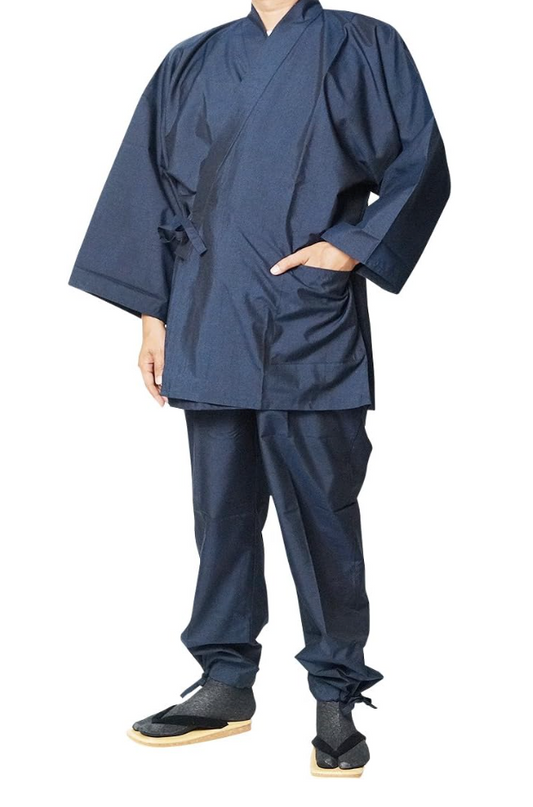 Samue Suit Silk Top Quality Certified Japanese Silk Navy L & XL
