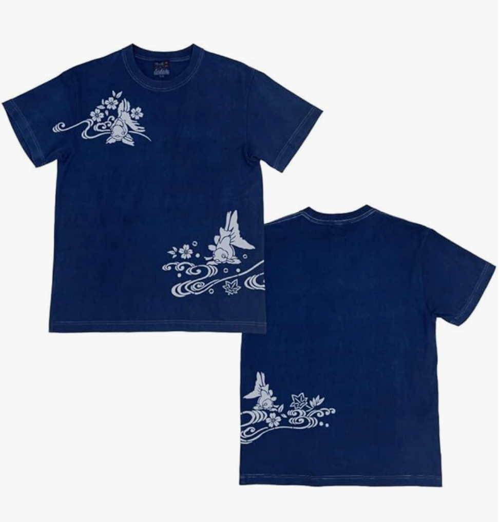 Organic Cotton T-shirt Ryuku-Zome Indigo 8.8oz XL
