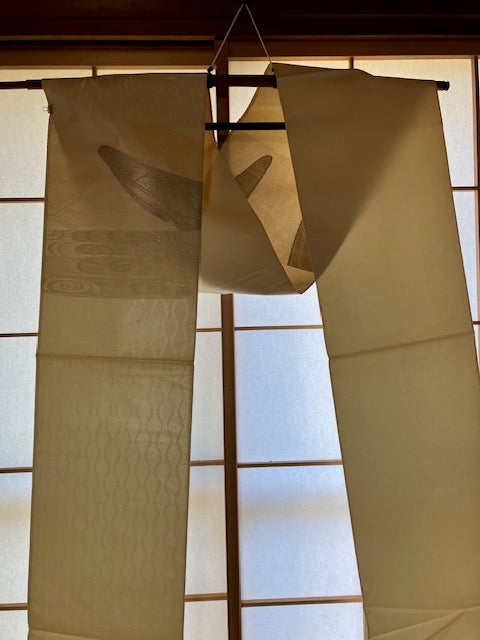 【SALE】Fukuro Obi Sash Boats & Water Preowned