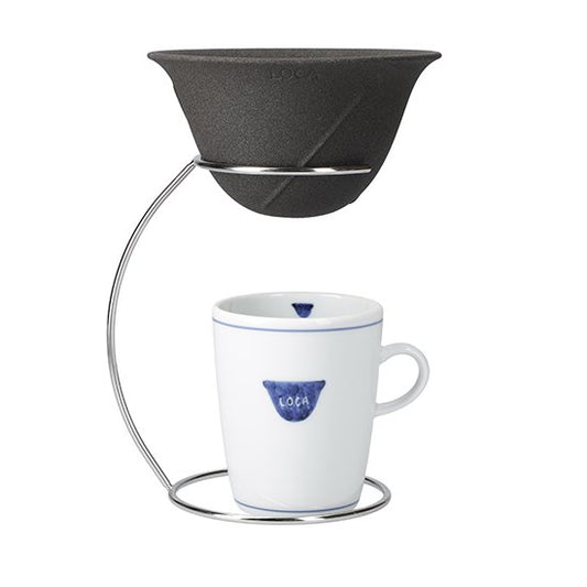 LOCA Ceramic Coffee Filter & Stand Arita-yaki 2-3 Cups ROUND