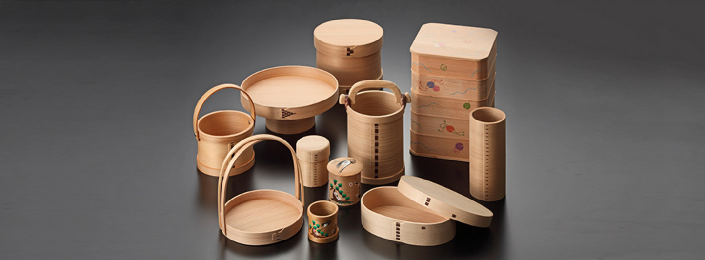 Wood Lunchbox Oval Hakata Magemono TAMAKI