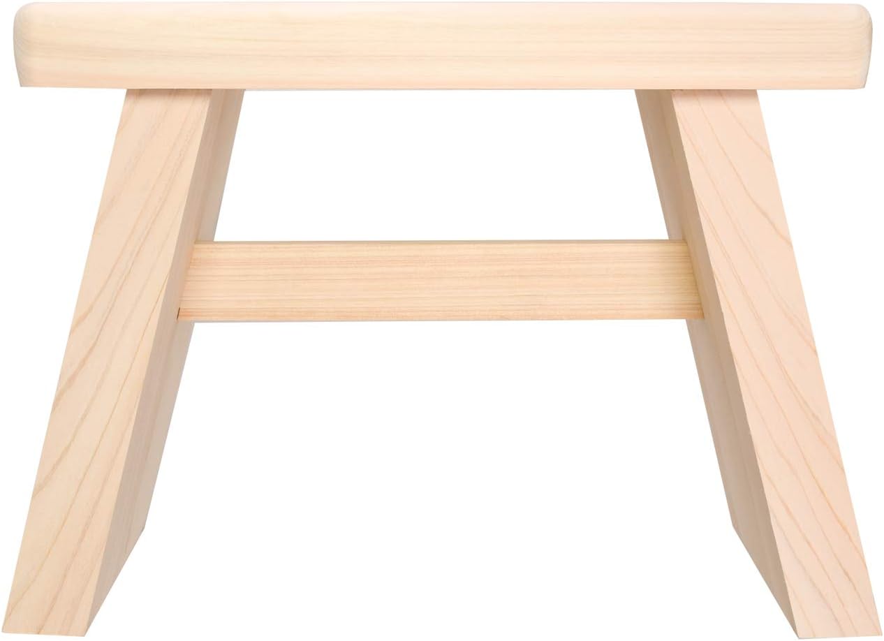 Wood Bath Stool (Hinoki) Umezawa Kogei