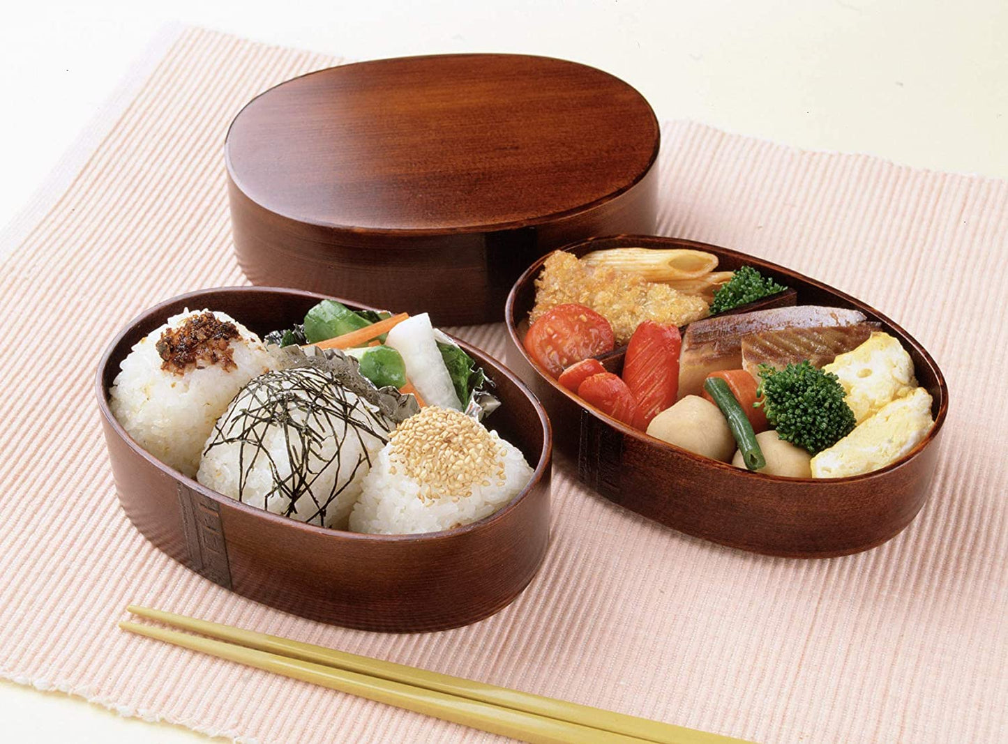 Sakai Sangyo Menpa Lacquer/Urushi Hinoki Japanese Cypress Luchbox 2-Layers