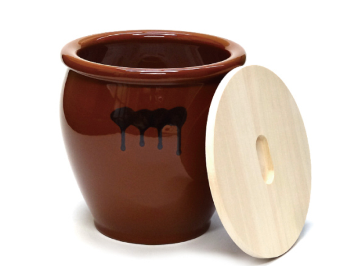 KYUMATSU Tokoname-Yaki Kame Jar with Japanese Cypress Lid 5.4L #3