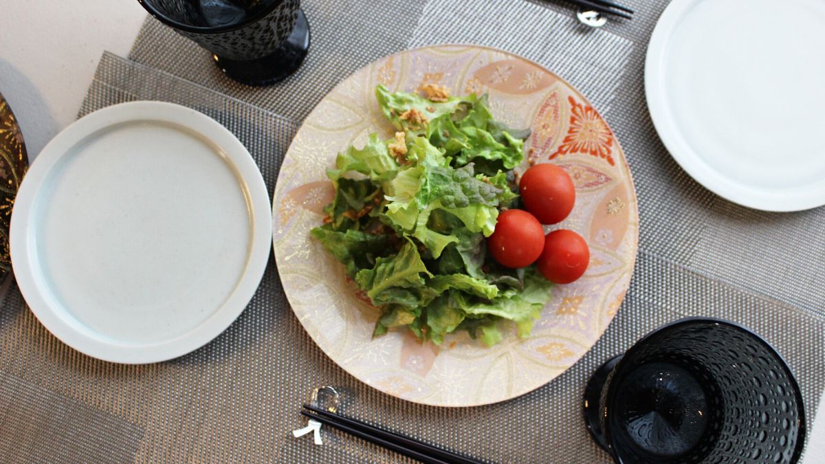 ORI-ZARA Nishijin-ori Plates 20cm 2 Plate Set
