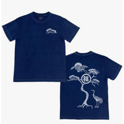 Organic Cotton T-shirt Ryuku-Zome Indigo 8.8oz XL