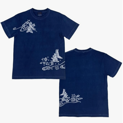 Organic Cotton T-shirt Ryuku-Zome Indigo 8.8oz XL
