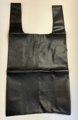 【SALE】Washable Leather Tote Bag Black