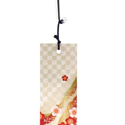 FURIN Wind Bell Kinomoto Maki-e Painting Ume/Plums Red