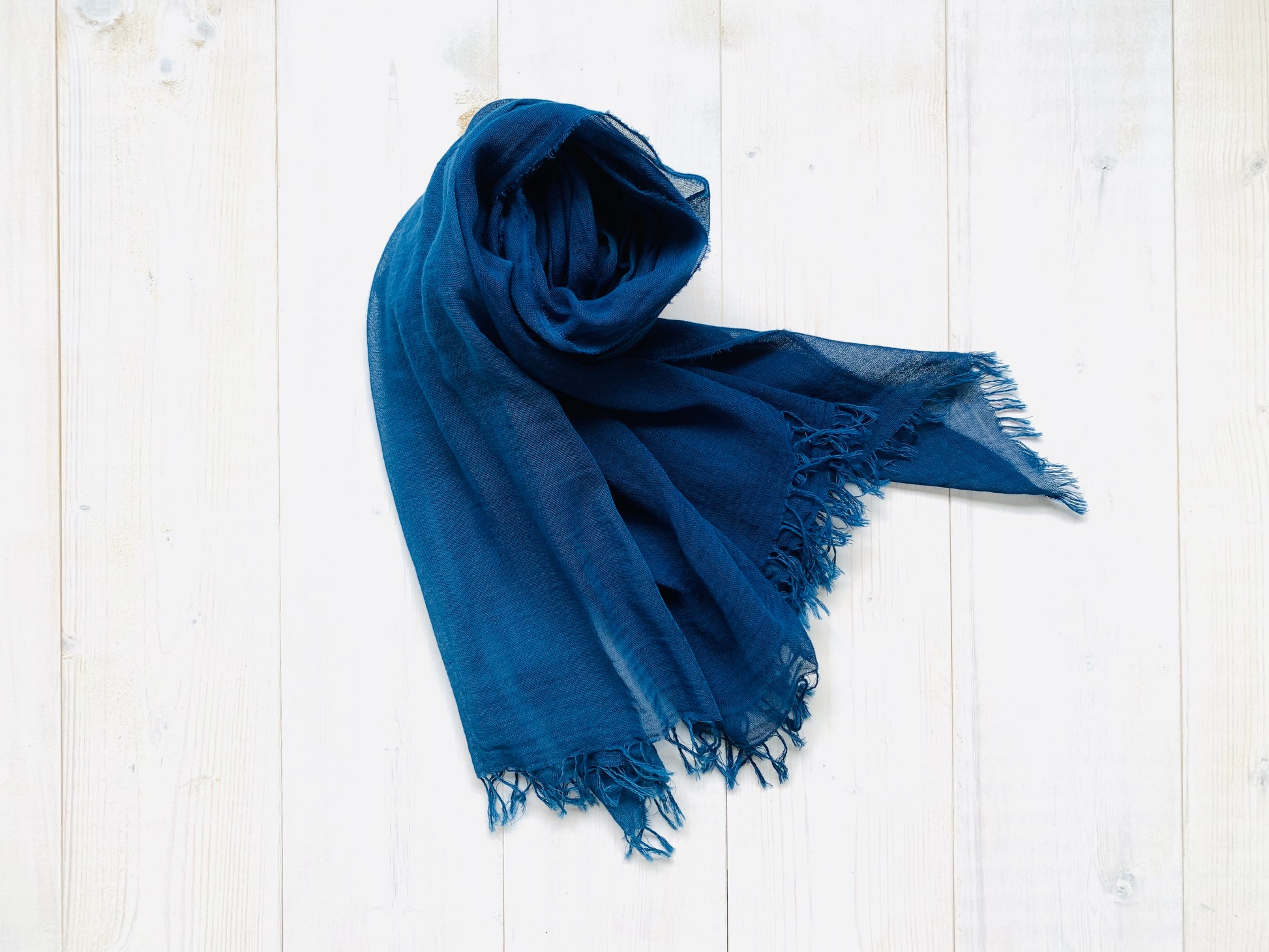 Organic Cotton Indigo Stole Large <Kukai> 