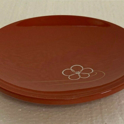 【SALE】Preowned WAJIMA-NURI Lacquerware 5 Plates Set 5.3in Red